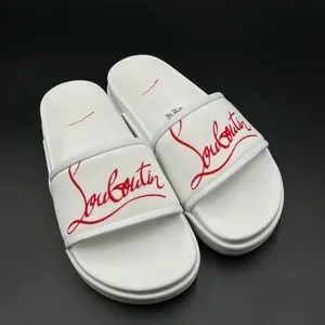 Christian Louboutin Logo-print rubber flatform slides Christian Louboutin - Logo slides Christian Louboutin main image 2